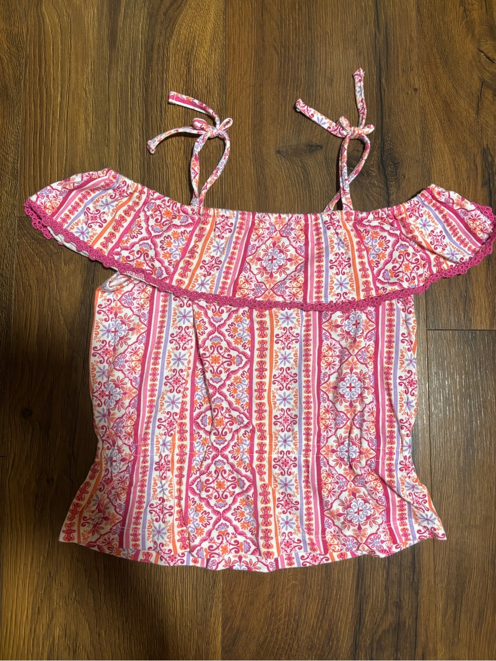 The Children's Place Girls' Off the Shoulder Shirt - Pink 5/6